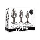 Evolved Black Gem Anal Plug Set 3 Pc Sex Toy Product