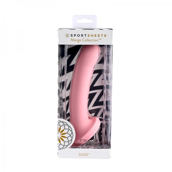 Merge Daze 7 In. Vibrating Dildo Pink