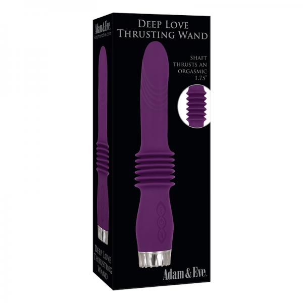 A&e Deep Love Thrusting Wand Silicone Rechargeable Purple Sex Toy Product