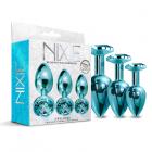 Nixie Metal Butt Plugtrainerset 3-piece Blue Metallic Sex Toy Product