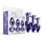 Nixie Metal Butt Plugtrainerset 3-piece Purple Metallic Sex Toy Product