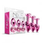 Nixie Metal Butt Plugtrainerset 3-piece Pink Metallic Sex Toy Product