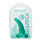 Realrock Crystal Clear Non-realistic Dildo With Suction Cup 4.5 In. Turquoise Sex Toy Product