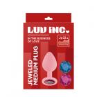 Luv Inc Jp32 Jeweled Medium Plug With 3 Stones Light Pink Sex Toy Product