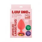 Luv Inc Jp33 Jeweled Large Plug With 3 Stones Coral Sex Toy Product