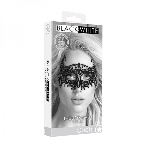 Ouch! Black & White Lace Eye Mask Empress Black Sex Toy Product