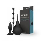 Nexus Anal Beginner Kit With Douche, Silicone Beads, Small Silicone Butt Plug Black Sex Toy Product