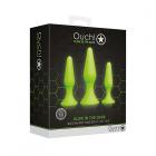 Ouch! Glow Butt Plug Set - Glow In The Dark - Green Image 2