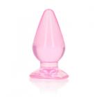 Realrock Crystal Clear 3.5 In. Anal Plug Pink Sex Toy Product