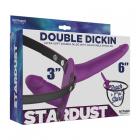 Stardust Double Dickin Dual-function Strap-on With Harness Silicone Purple Sex Toy Product