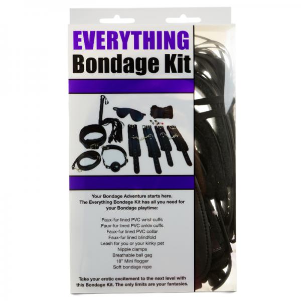 Ple'sur 12-piece Everything Bondage Kit Black Sex Toy Product