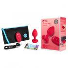 B-vibe Vibrating Heart Rechargeable Remote-controlled Anal Plug With Heart-shaped Jewel Base M/l Red Sex Toy Product