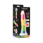 Lollicock Silicone Dildo 7 In. Rainbow Glow In The Dark