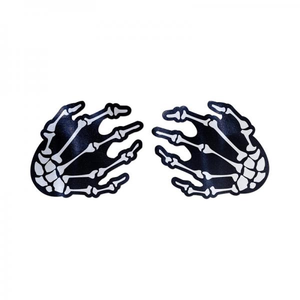 Pastease Skeleton Hands White Pasties