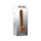 Selopa Natural Feel Flexskin Dildo Bendable With Moving Material 7 In. Dark Sex Toy Product