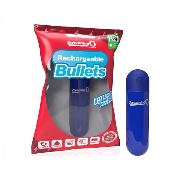 Screaming O Rechargeable Bullets Blue Sex Toy Product