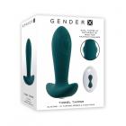 Gender X Tunnel Tapper Rechargeable Vibrating Anal Plug With Remote Teal Sex Toy Product