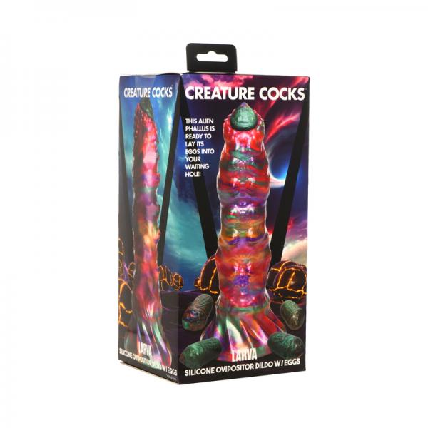 Creature Cocks Larva Silicone Ovipositor Dildo With Eggs Image 2