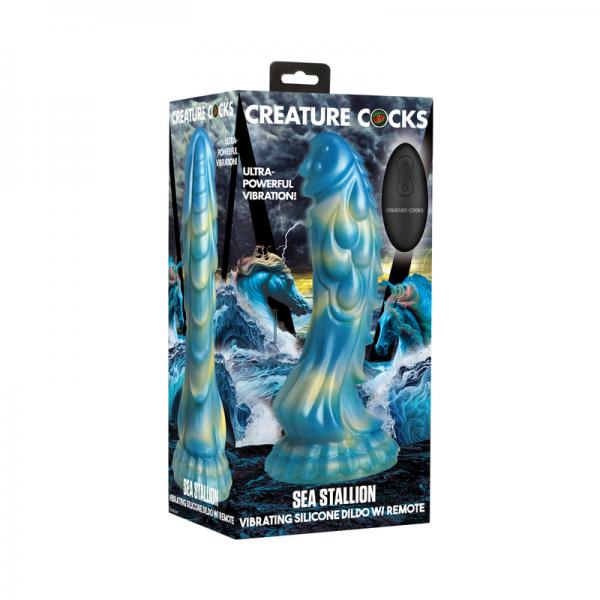 Creature Cocks Sea Stallion Vibrating Silicone Dildo With Remote Image 2