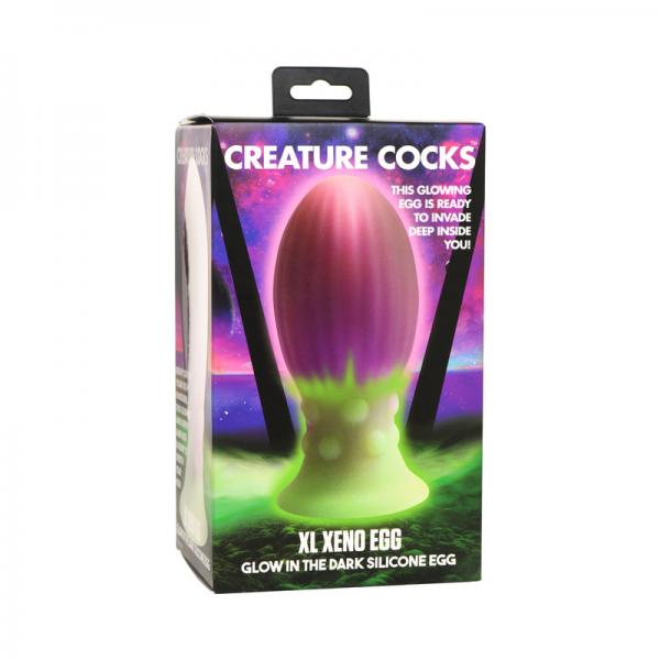 Creature Cocks Xl Xeno Egg Glow-in-the-dark Silicone Egg Image 5