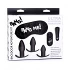 Bang! Backdoor Adventure 3-piece Butt Plug Set, Bullet & Blindfold Kit Black Sex Toy Product