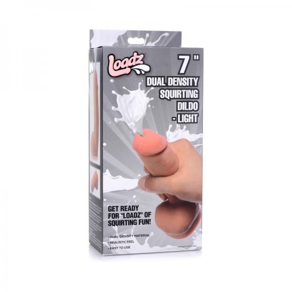 Dual Density Squirting Dildo 6.5 Inches Beige