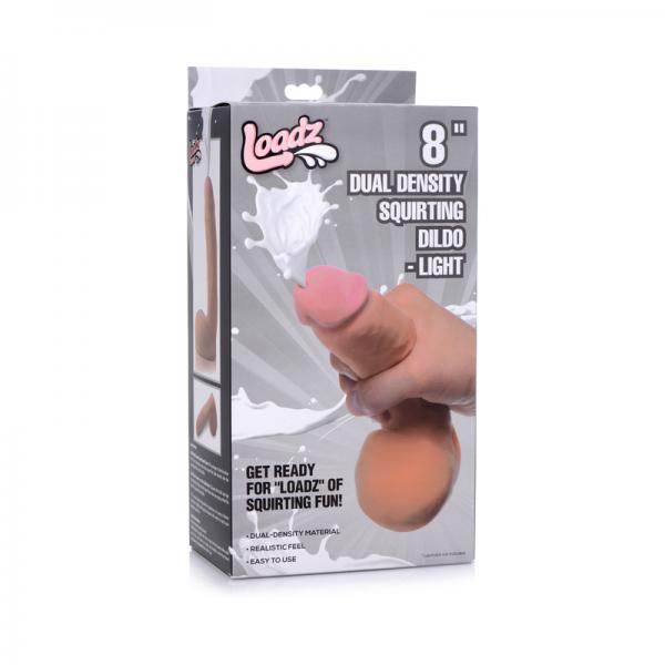 Dual Density Squirting Dildo 8.5 inches Beige