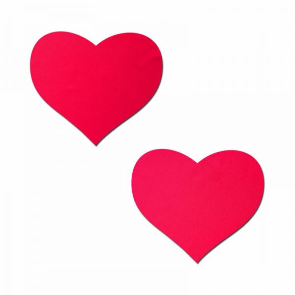 Pastease Basic Heart Black Light Reactive - Neon Red