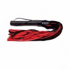 Rouge Suede Flogger With Leather Handle Black/red Sex Toy Product