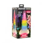 Creature Cocks Uni-glow Glow-in-the-dark Rainbow Silicone Dildo Sex Toy Product