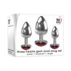 Adam & Eve Three Hearts Gem Anal Plug Set Sex Toy Product