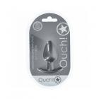 Ouch! Smooth Silicone Anal Plug Medium 3.1 In. Gun Metal Sex Toy Product