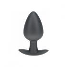 Ouch! Smooth Silicone Anal Plug Large 3.5 In. Gun Metal Sex Toy Product