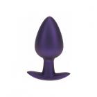 Ouch! Smooth Silicone Anal Plug Large 3.5 In. Metallic Purple Sex Toy Product