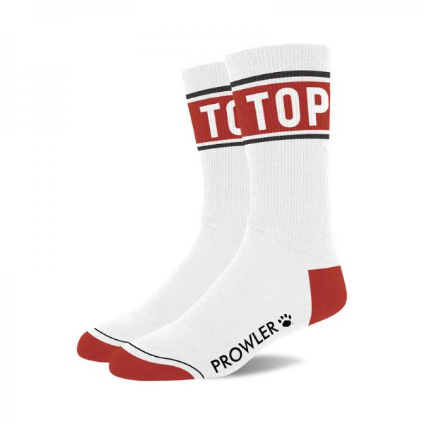 Prowler Top Socks Wht/red