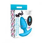 Bang! Rotating & Vibrating Silicone Butt Plug With Remote Blue Sex Toy Product