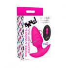 Bang! Rotating & Vibrating Silicone Butt Plug With Remote Pink Sex Toy Product