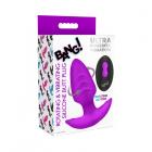 Bang! Rotating & Vibrating Silicone Butt Plug With Remote Purple Sex Toy Product