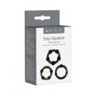 Me You Us Easy Squeeze 3-piece Cockring Set Black Sex Toy Product