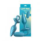 Luv Inc. Tr59: Tapered Swirl Ring Luv Plug Metallic Blue Sex Toy Product