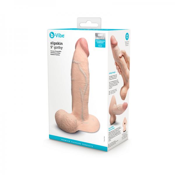 B-vibe Slipskin Dildo Girthy 9 Crm