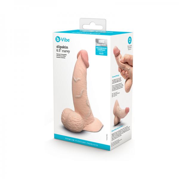 B-vibe Slipskin Dildo Curve 6.5 Crm