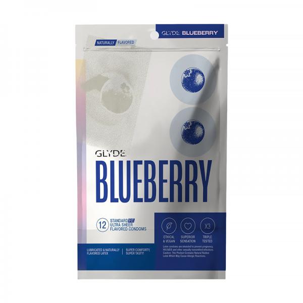 Glyde Ultra Natural Flavor Condom Blueberry 4pk