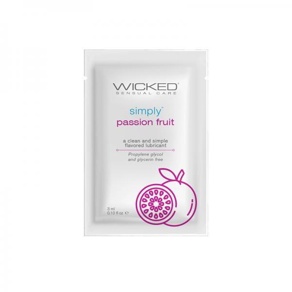 Wicked Sensual Care Simply Water Based Lubricant - .1 Oz Passion Fruit