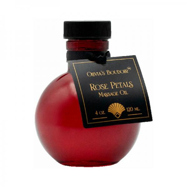 Olivia's Boudoir Massage Oil Rose Petals 4oz