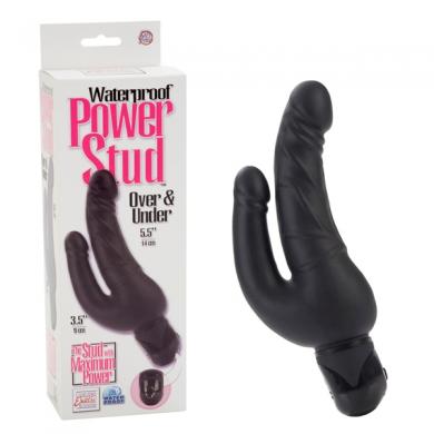 Power Stud Over & Under Vibrator Waterproof - Black Sex Toy Product