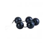 Power Balls Latex Dipped Weighted Pleasure Balls 1.25 Inch - Black Sex Toy Product