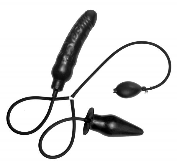 Deuce Double Penetration Inflatable Dildo And Anal Plug Sex Toy Product