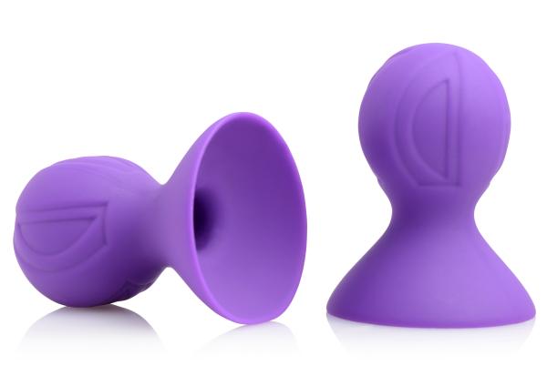 Violets Silicone Nipple Suckers Purple Pair Sex Toy Product