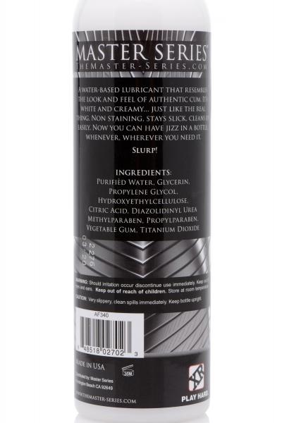 Jizz Unscented Water Based Lube 8oz Sex Toy Product